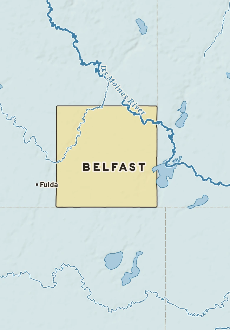 Atlas plate of Belfast, Minnesota.