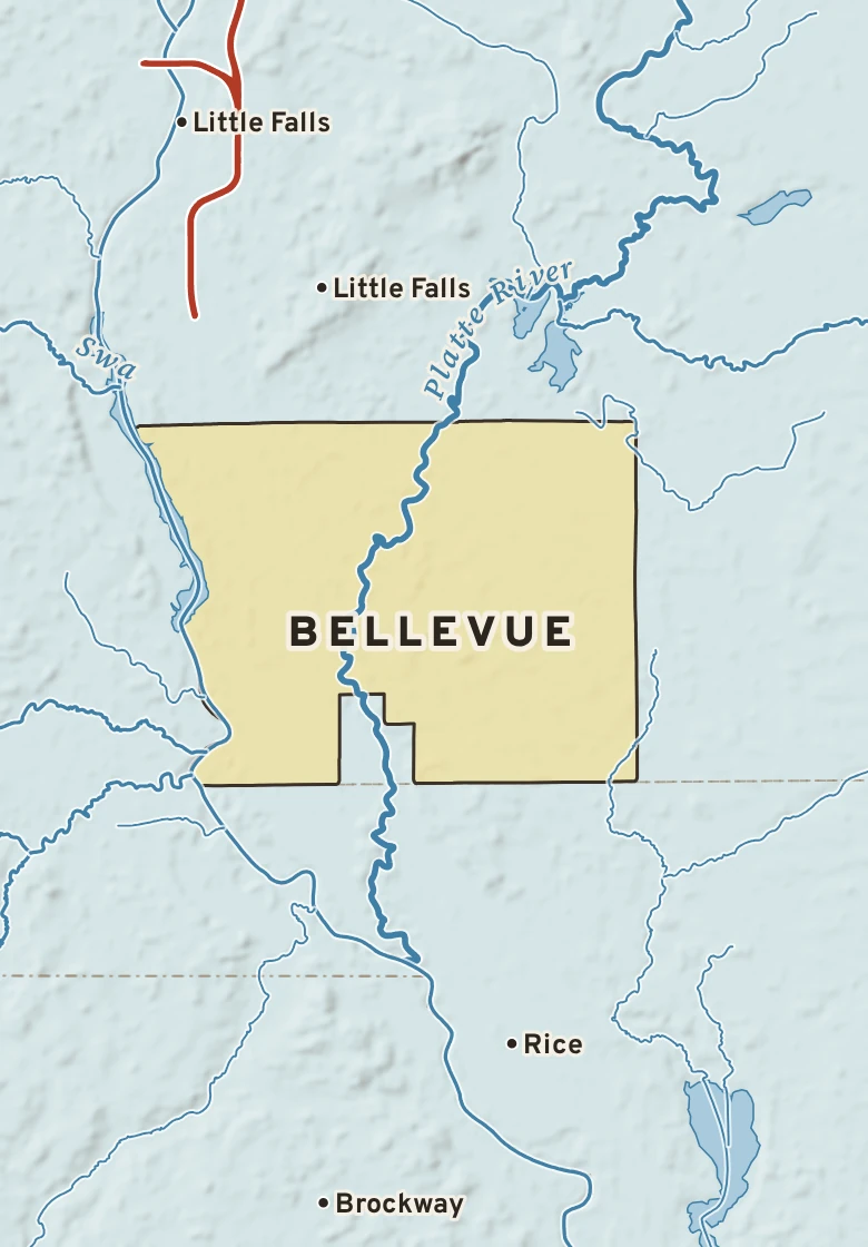 Atlas plate of Bellevue, Minnesota.