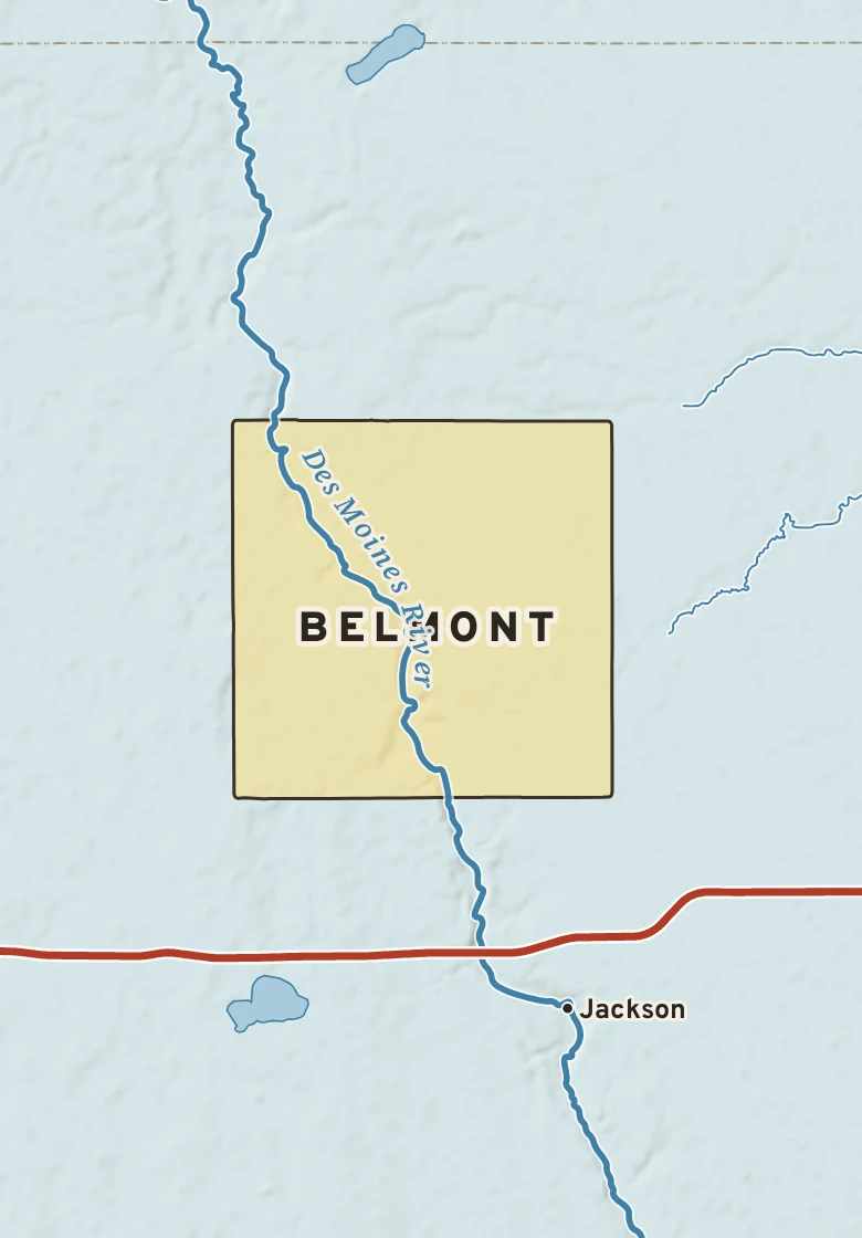 Atlas plate of Belmont, Minnesota.