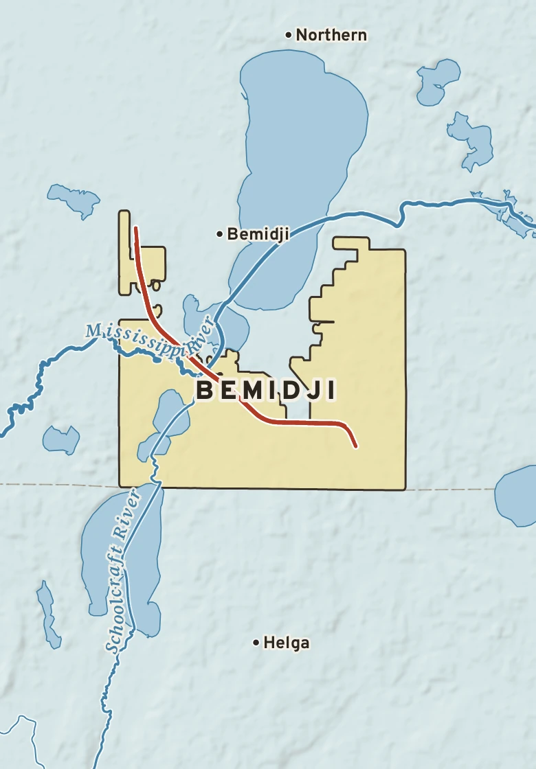 Atlas plate of Bemidji, Minnesota.