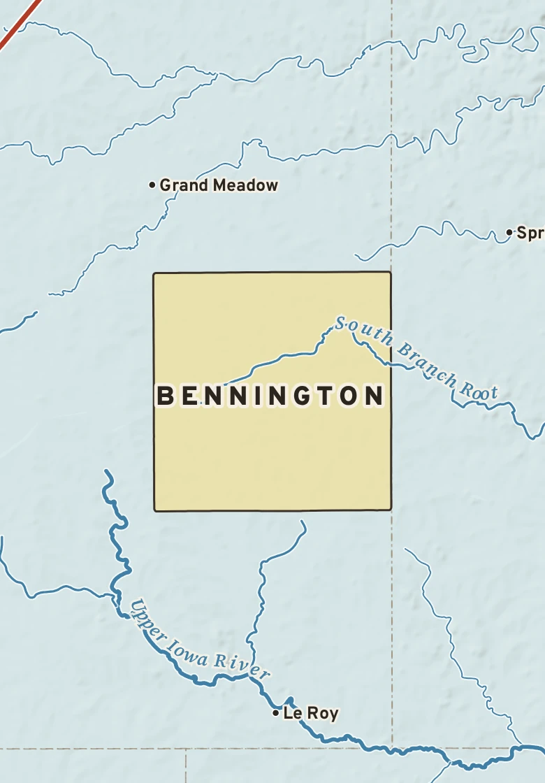 Atlas plate of Bennington, Minnesota.