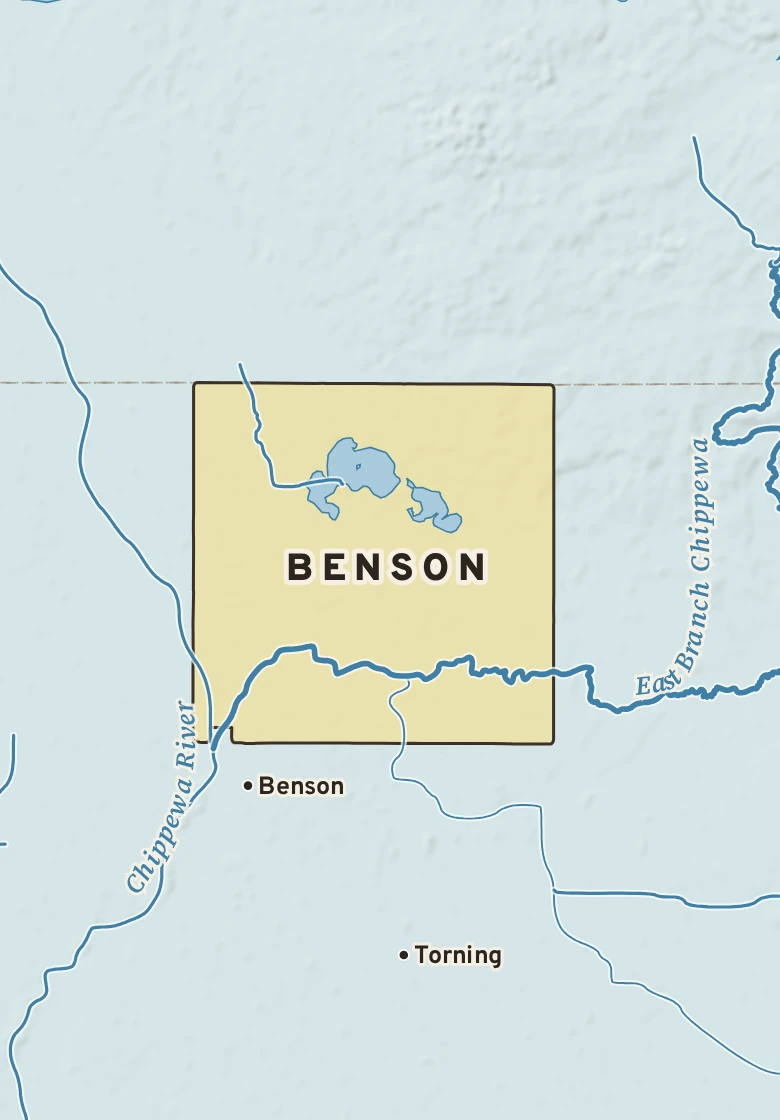 Atlas plate of Benson, Minnesota.