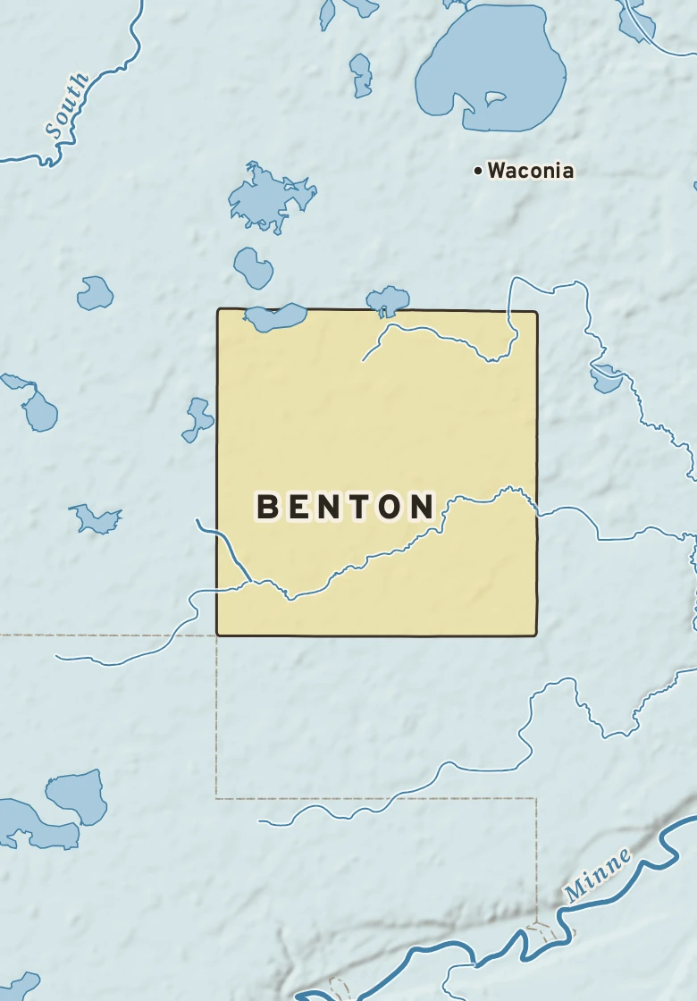 Atlas plate of Benton, Minnesota.