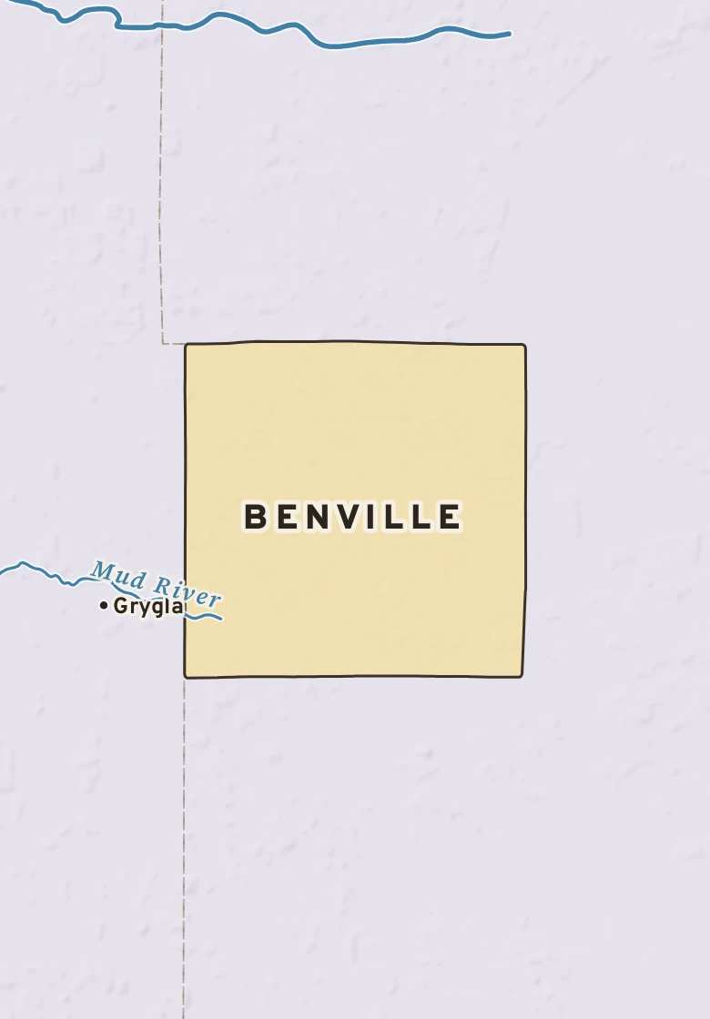 Atlas plate of Benville, Minnesota.