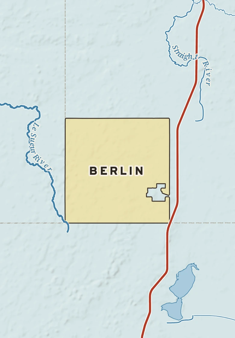 Atlas plate of Berlin, Minnesota.