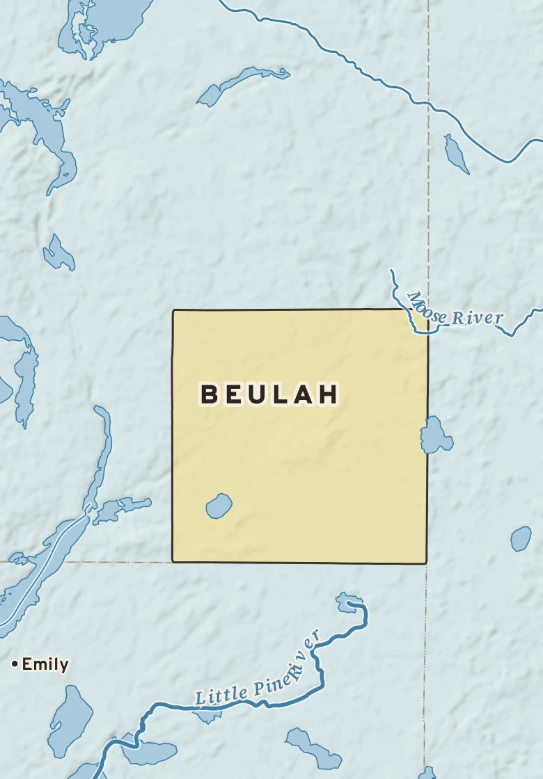 Atlas plate of Beulah, Minnesota.
