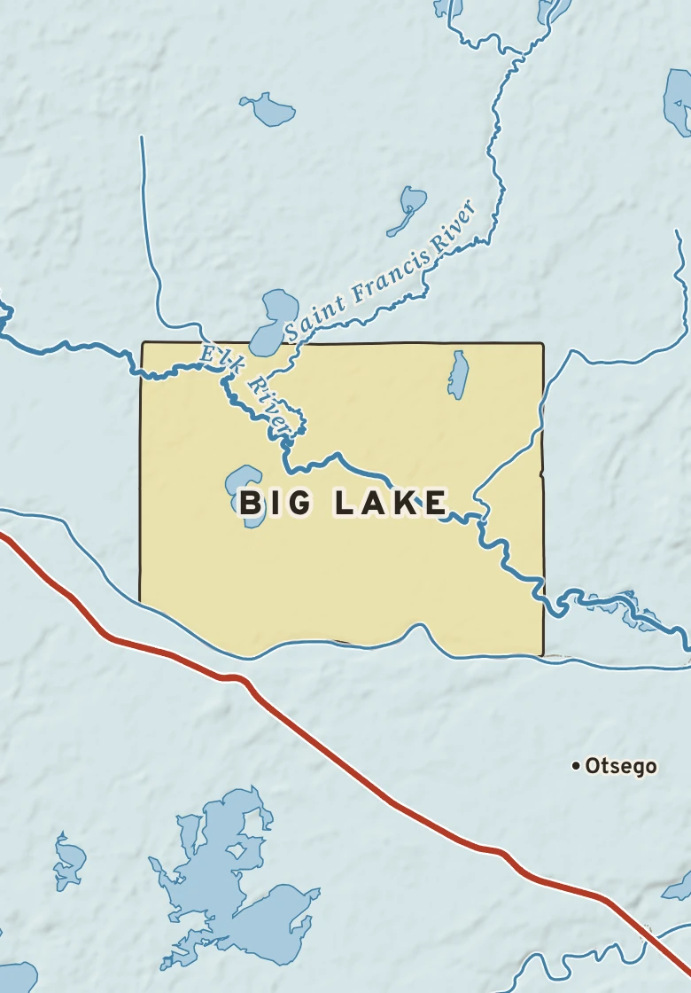 Atlas plate of Big Lake, Minnesota.