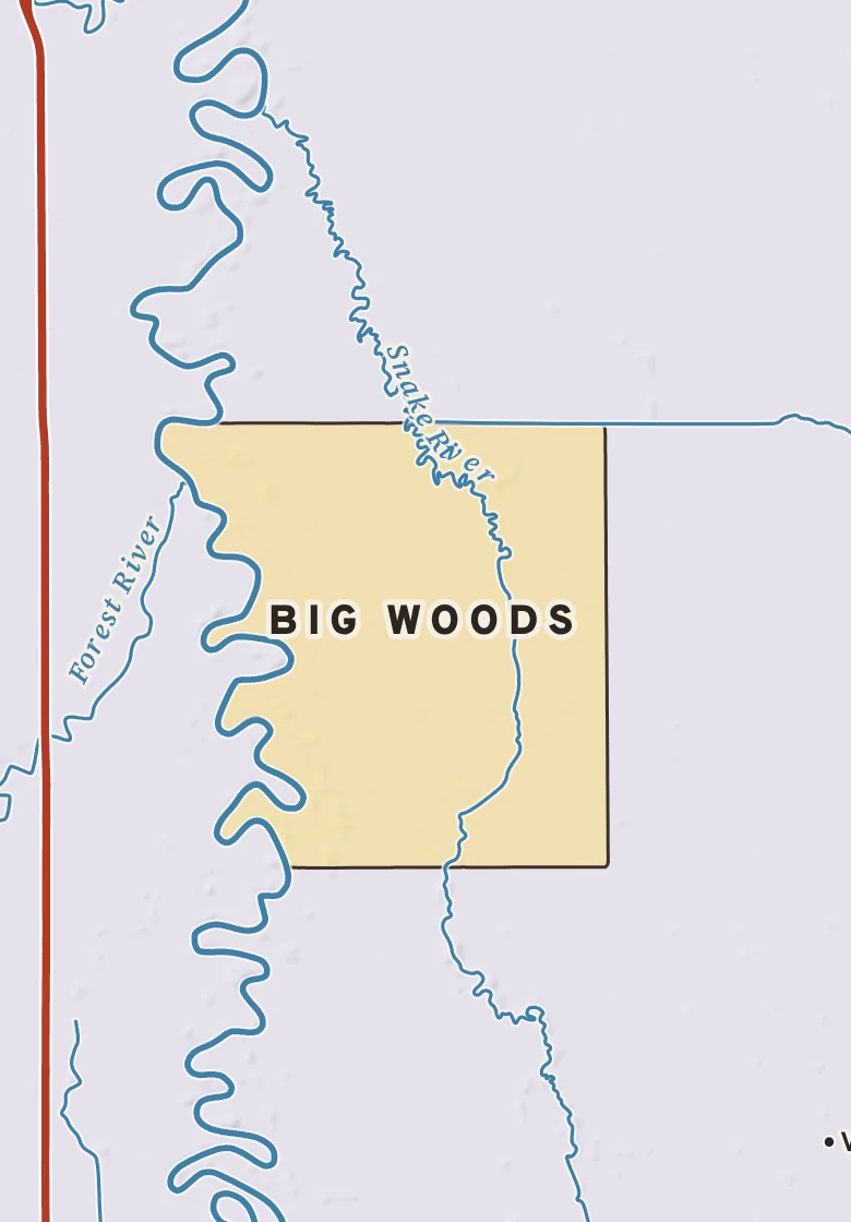 Atlas plate of Big Woods, Minnesota.