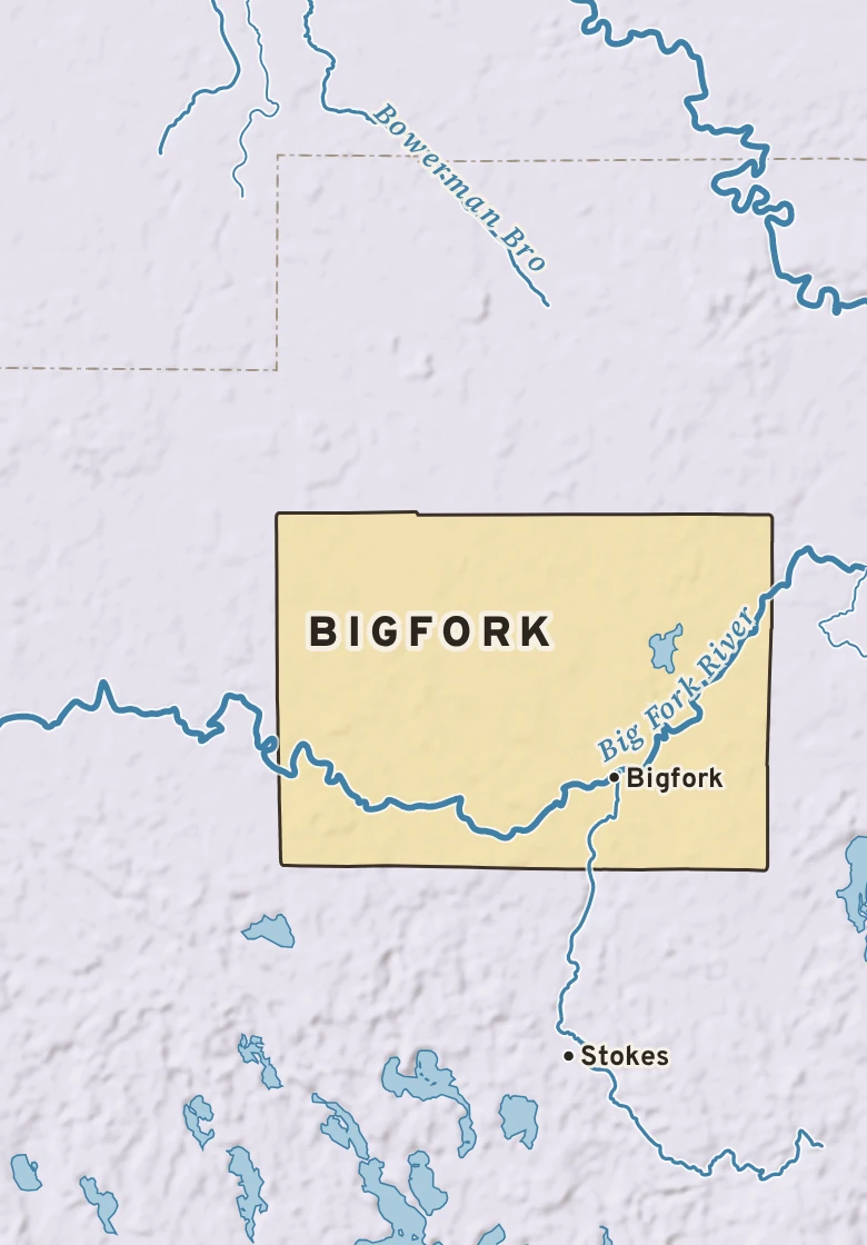 Atlas plate of Bigfork, Minnesota.