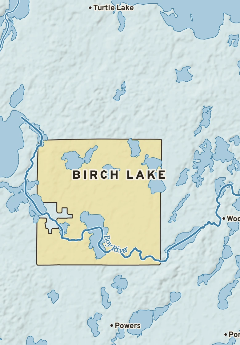 Atlas plate of Birch Lake, Minnesota.