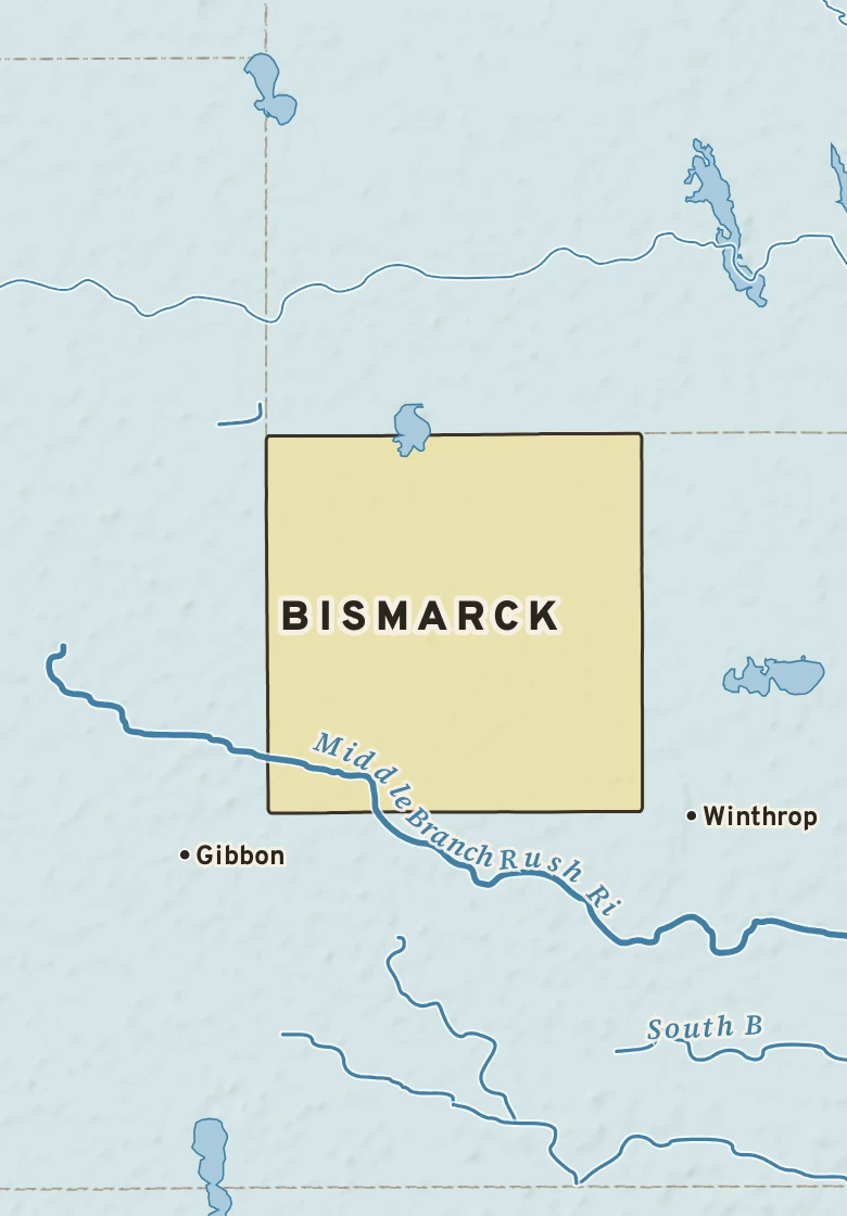 Atlas plate of Bismarck, Minnesota.