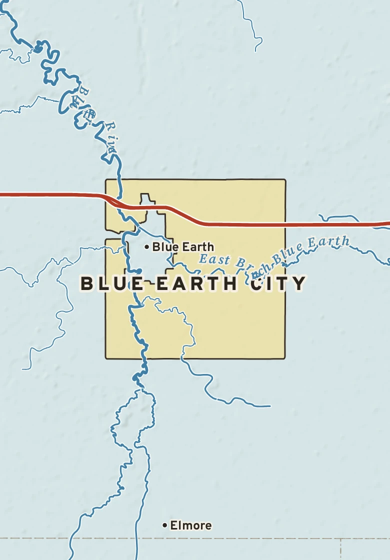 Atlas plate of Blue Earth City, Minnesota.