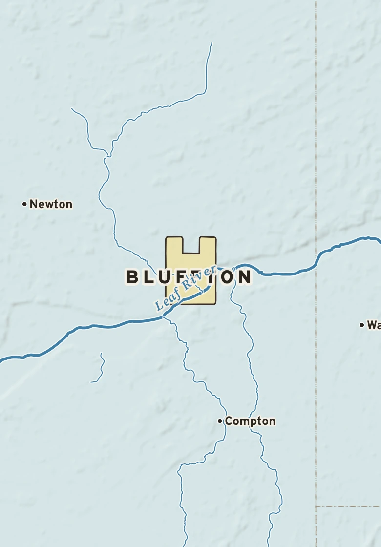 Atlas plate of Bluffton, Minnesota.