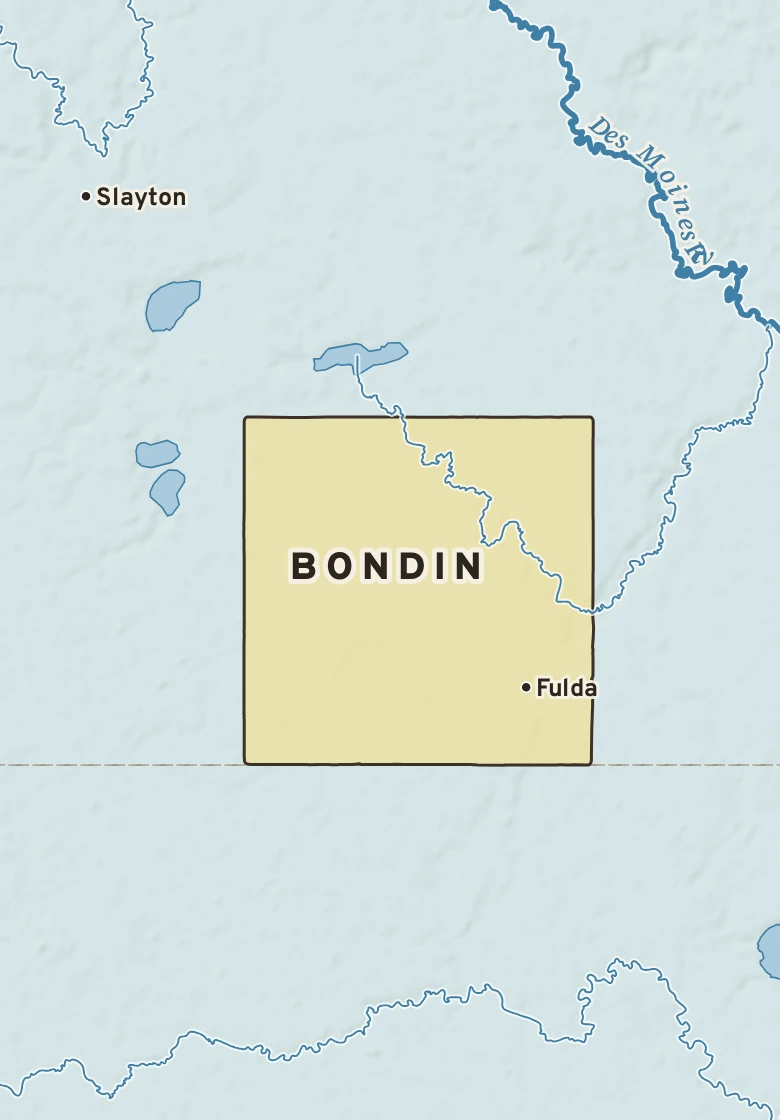Atlas plate of Bondin, Minnesota.