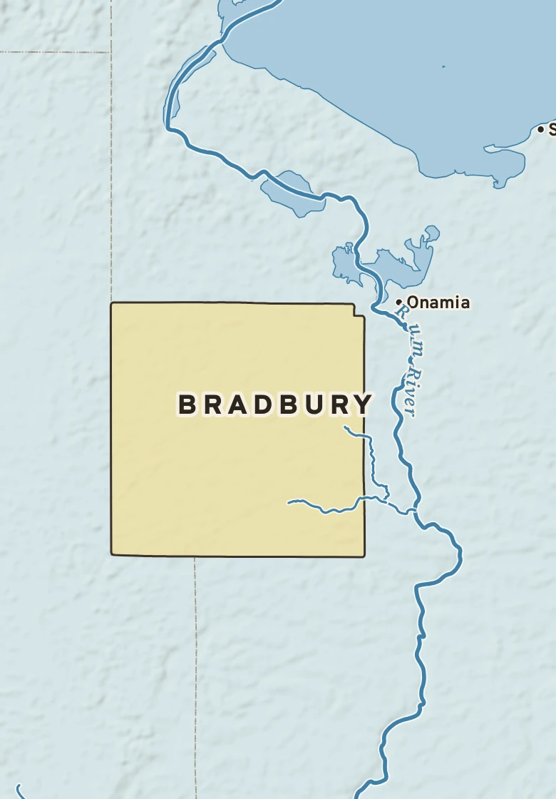 Atlas plate of Bradbury, Minnesota.