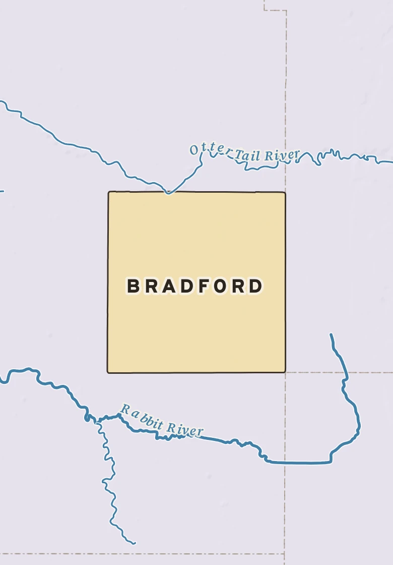 Atlas plate of Bradford, Minnesota.