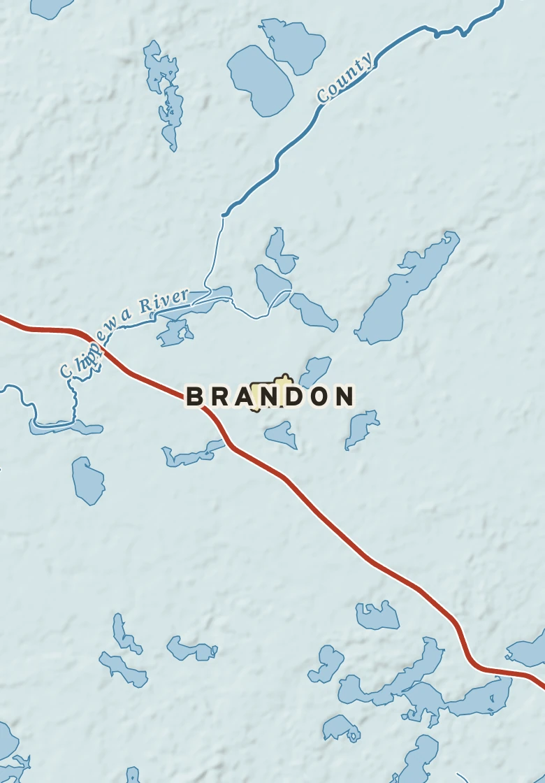 Atlas plate of Brandon, Minnesota.