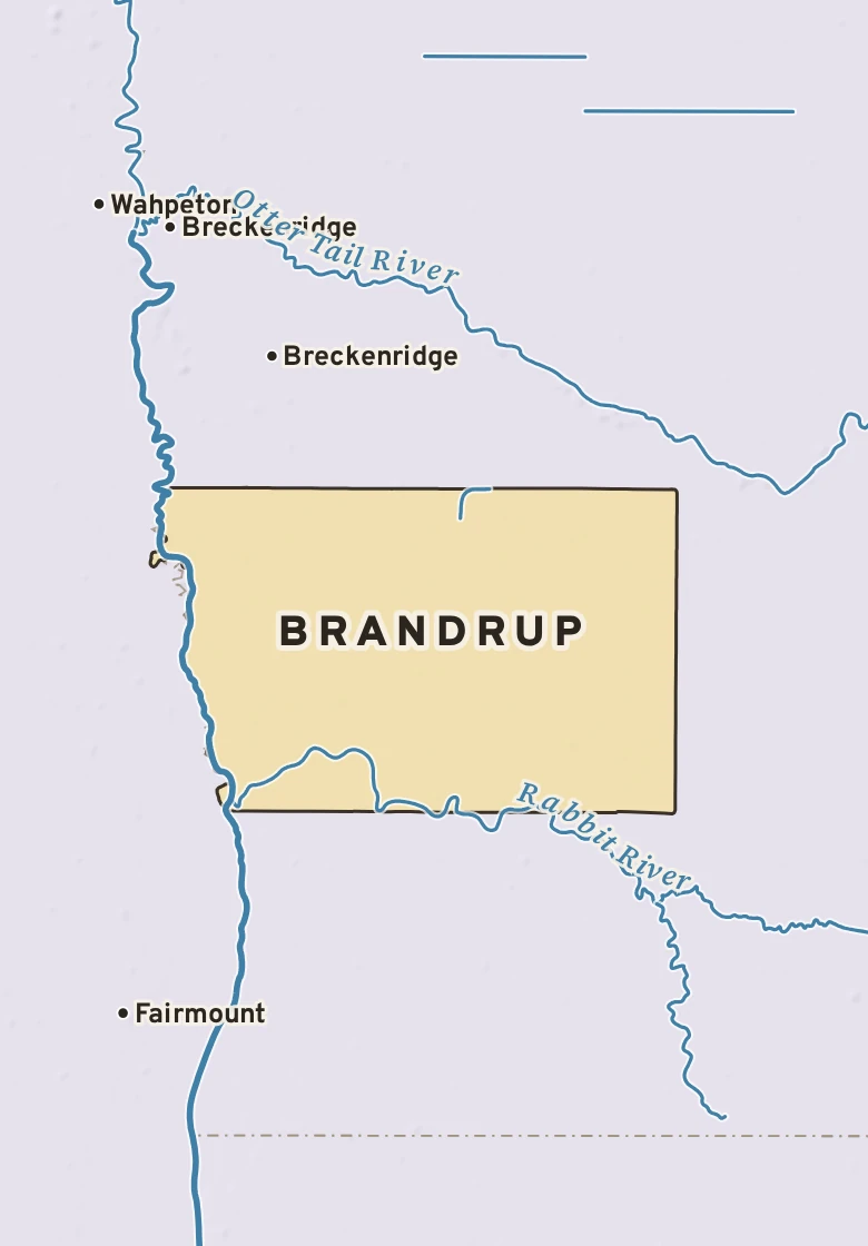 Atlas plate of Brandrup, Minnesota.