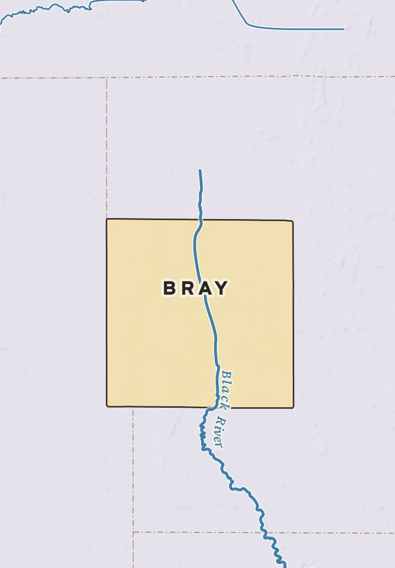 Atlas plate of Bray, Minnesota.