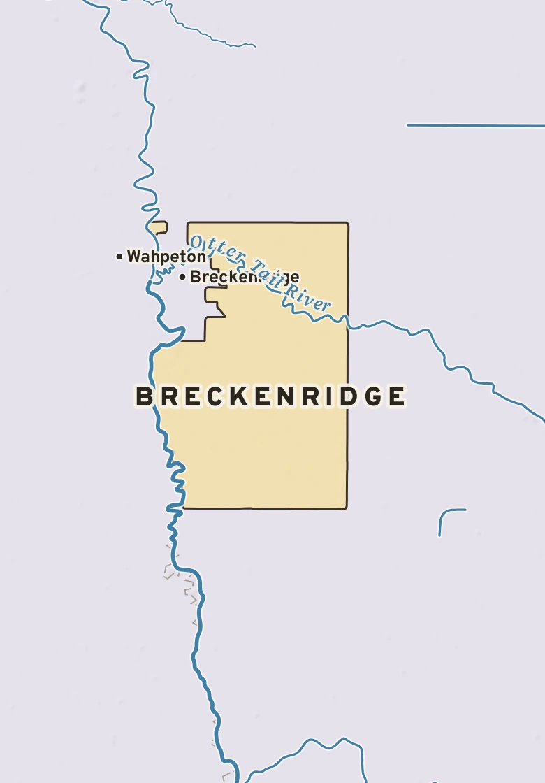 Atlas plate of Breckenridge, Minnesota.