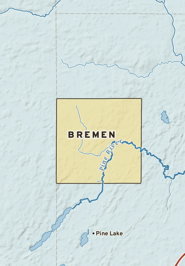 Atlas plate of Bremen, Minnesota.