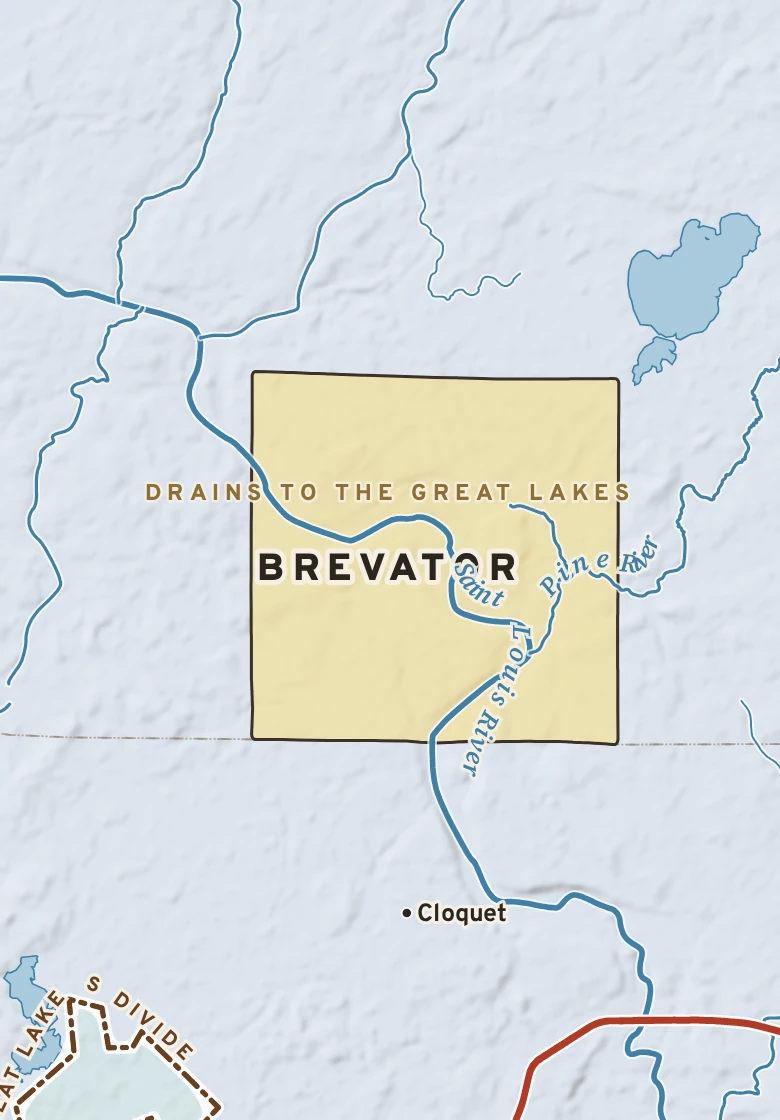Atlas plate of Brevator, Minnesota.