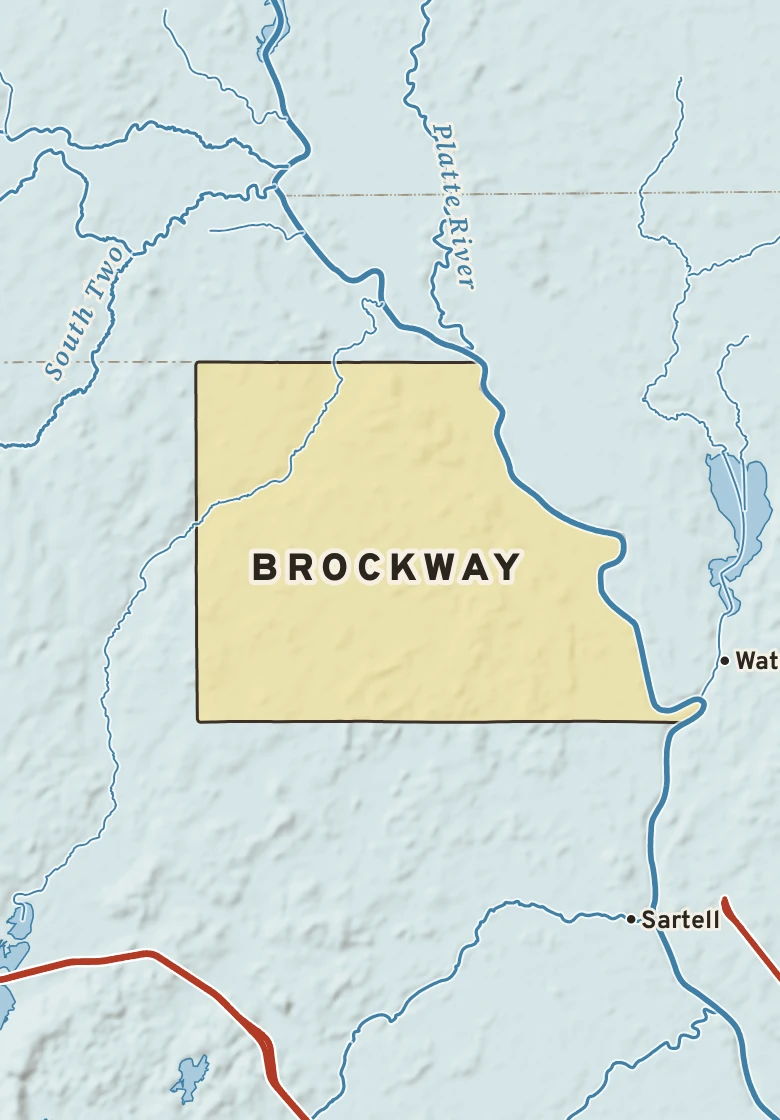 Atlas plate of Brockway, Minnesota.