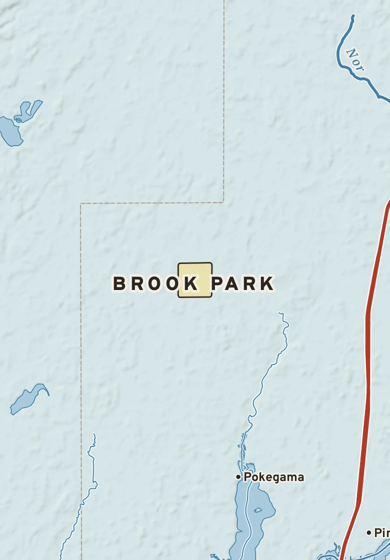 Atlas plate of Brook Park, Minnesota.