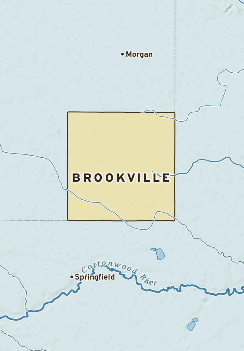Atlas plate of Brookville, Minnesota.
