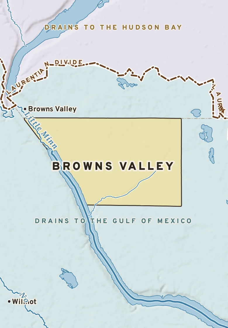 Atlas plate of Browns Valley, Minnesota.