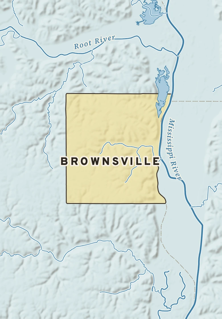 Atlas plate of Brownsville, Minnesota.