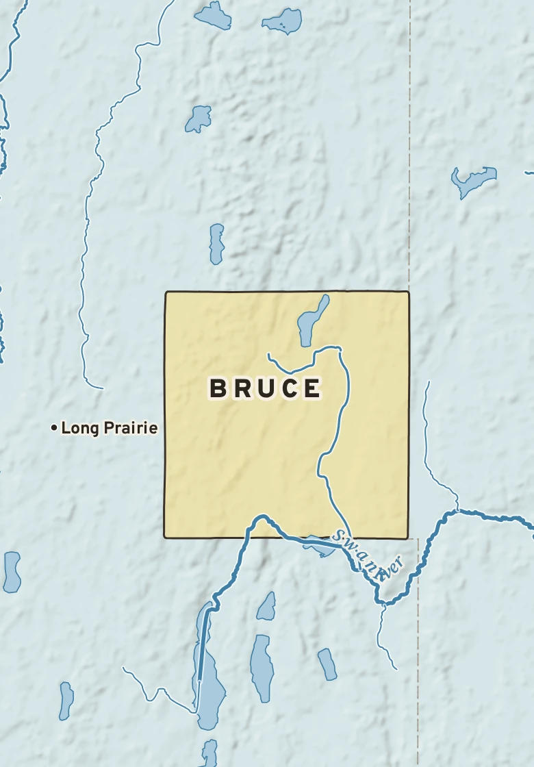 Atlas plate of Bruce, Minnesota.