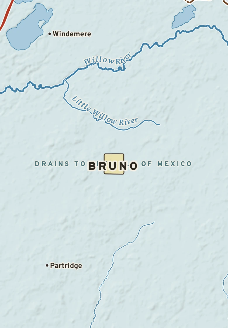 Atlas plate of Bruno, Minnesota.