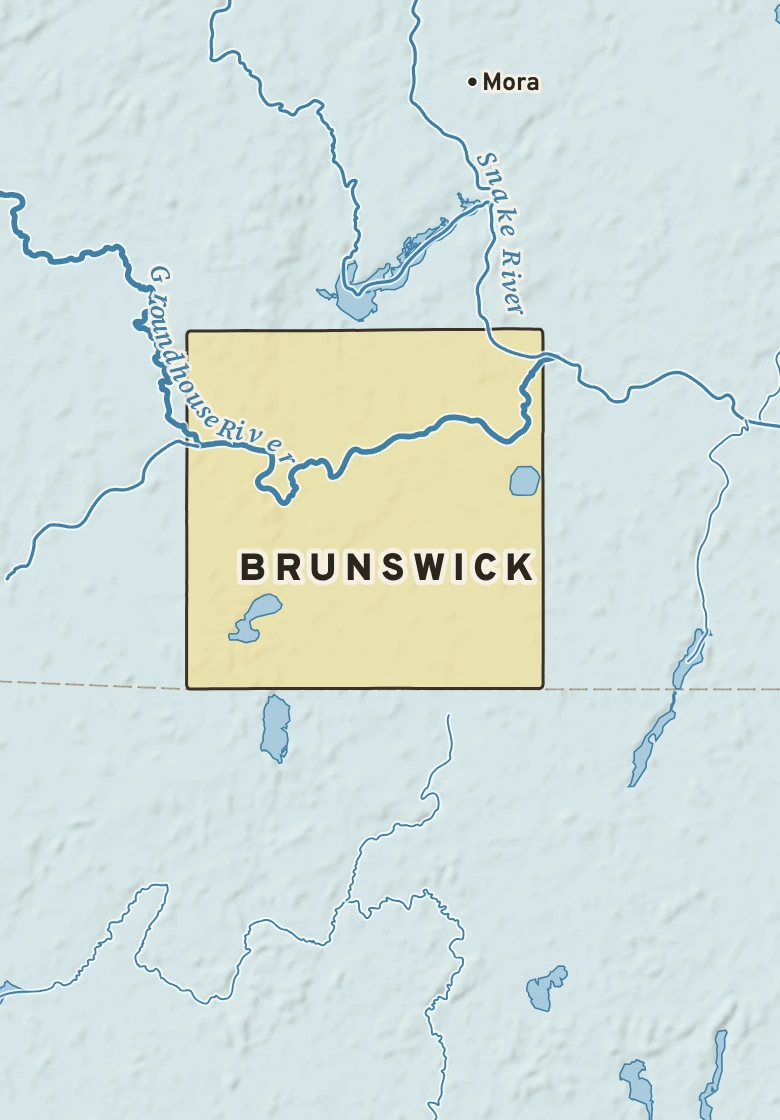 Atlas plate of Brunswick, Minnesota.
