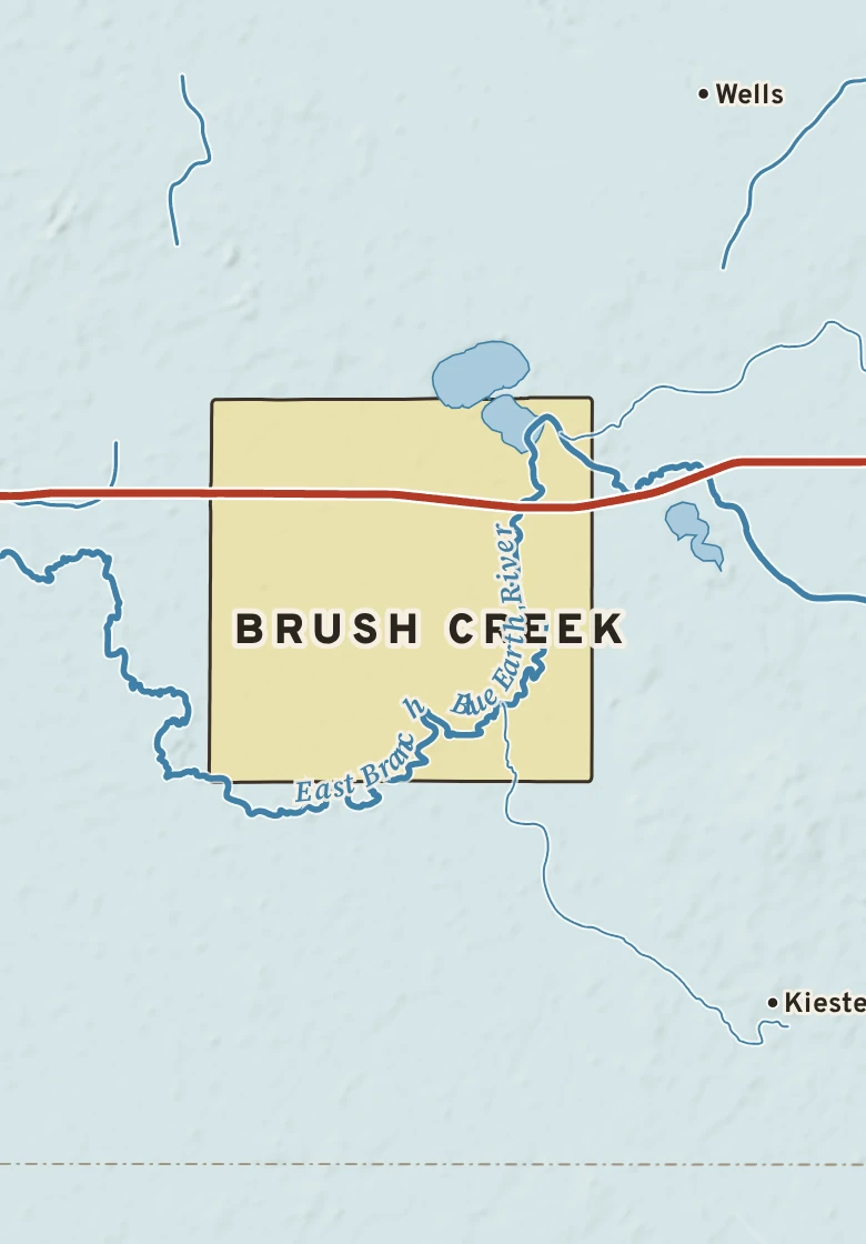 Atlas plate of Brush Creek, Minnesota.