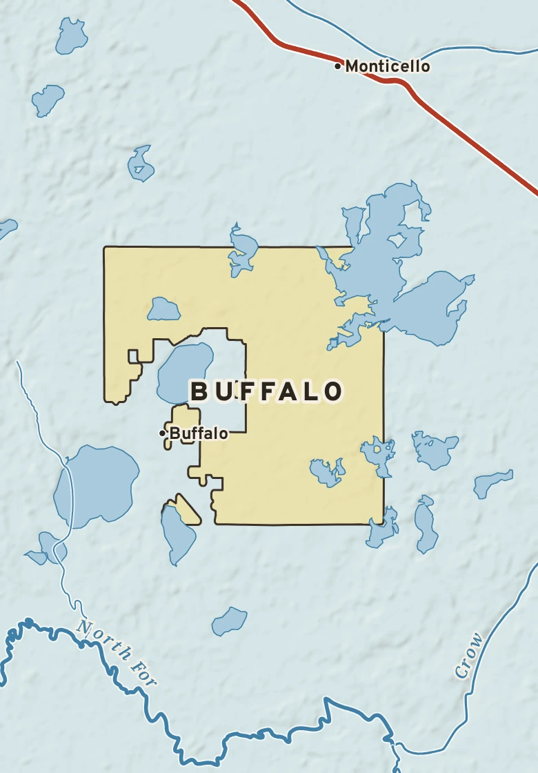 Atlas plate of Buffalo, Minnesota.