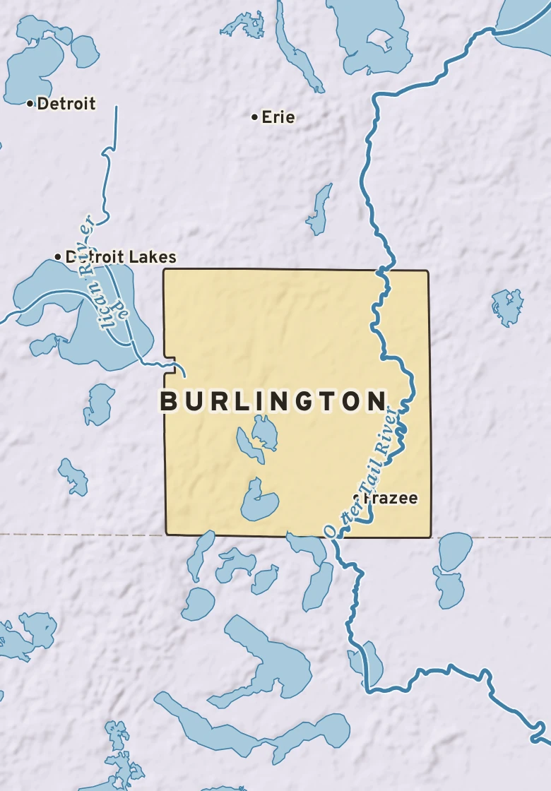 Atlas plate of Burlington, Minnesota.
