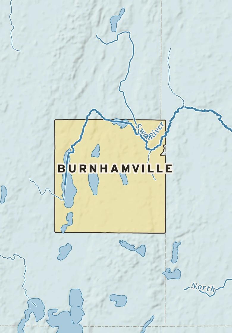 Atlas plate of Burnhamville, Minnesota.