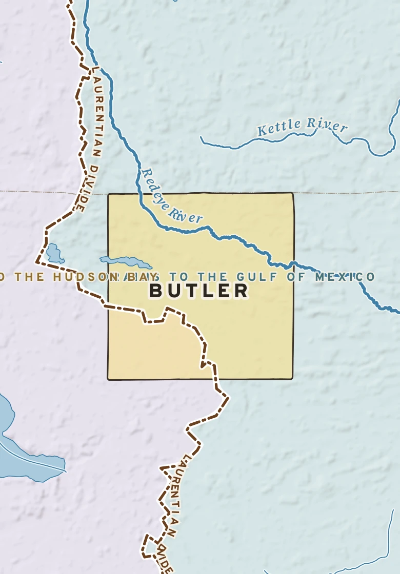 Atlas plate of Butler, Minnesota.