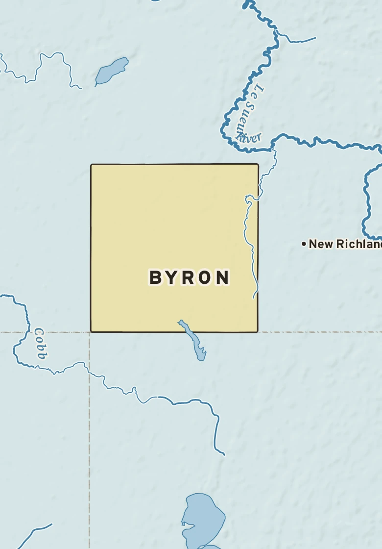 Atlas plate of Byron, Minnesota.