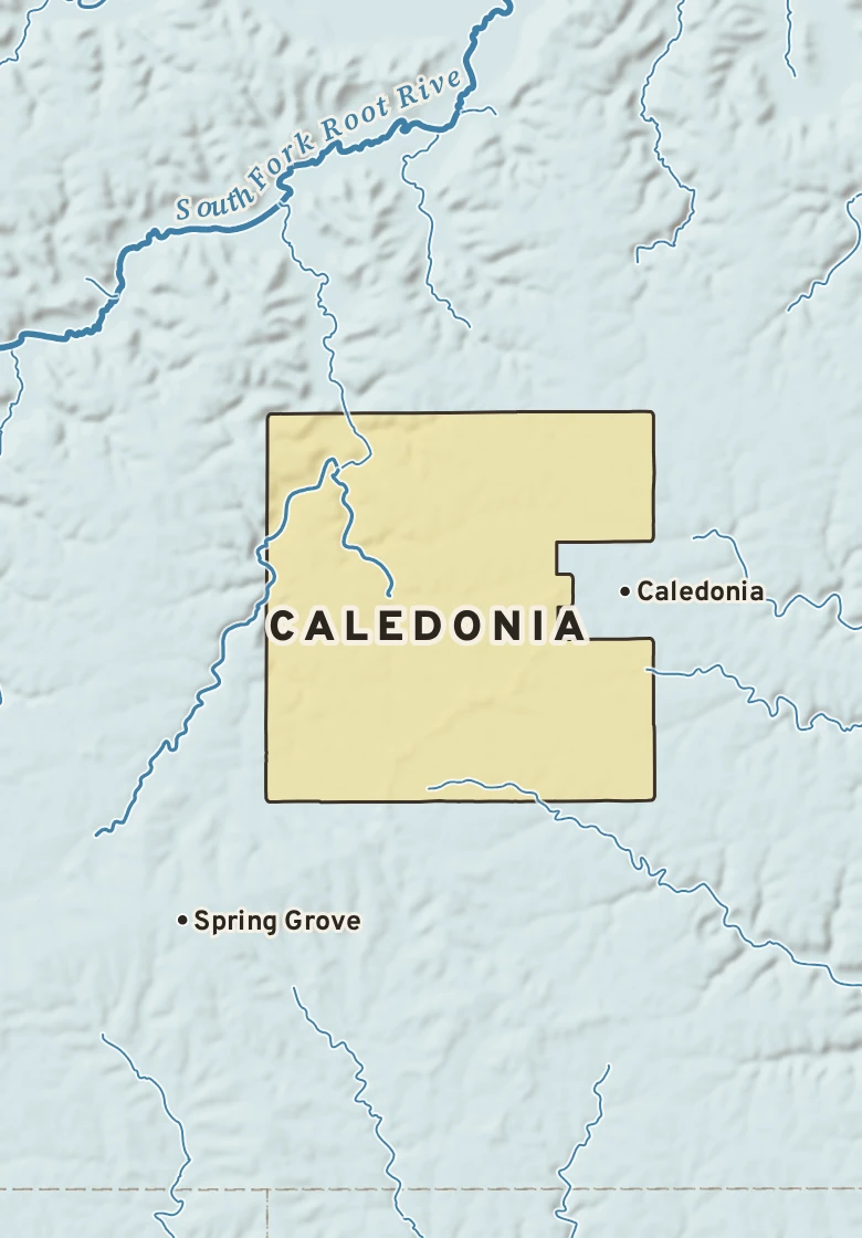 Atlas plate of Caledonia, Minnesota.