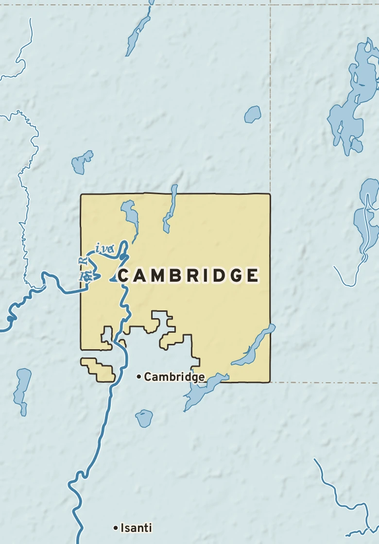 Atlas plate of Cambridge, Minnesota.
