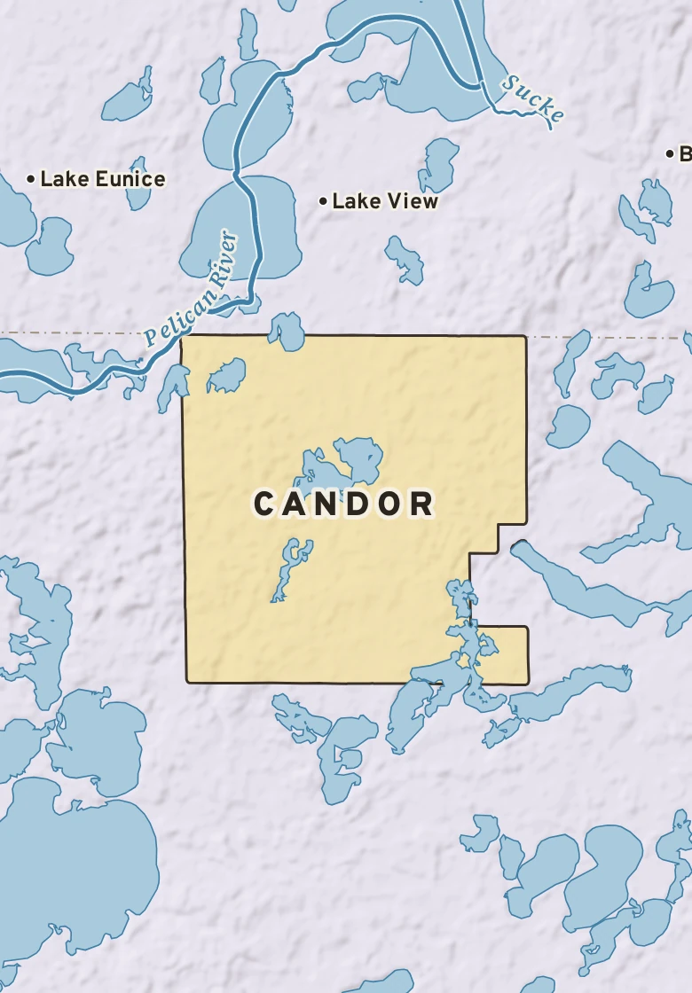 Atlas plate of Candor, Minnesota.