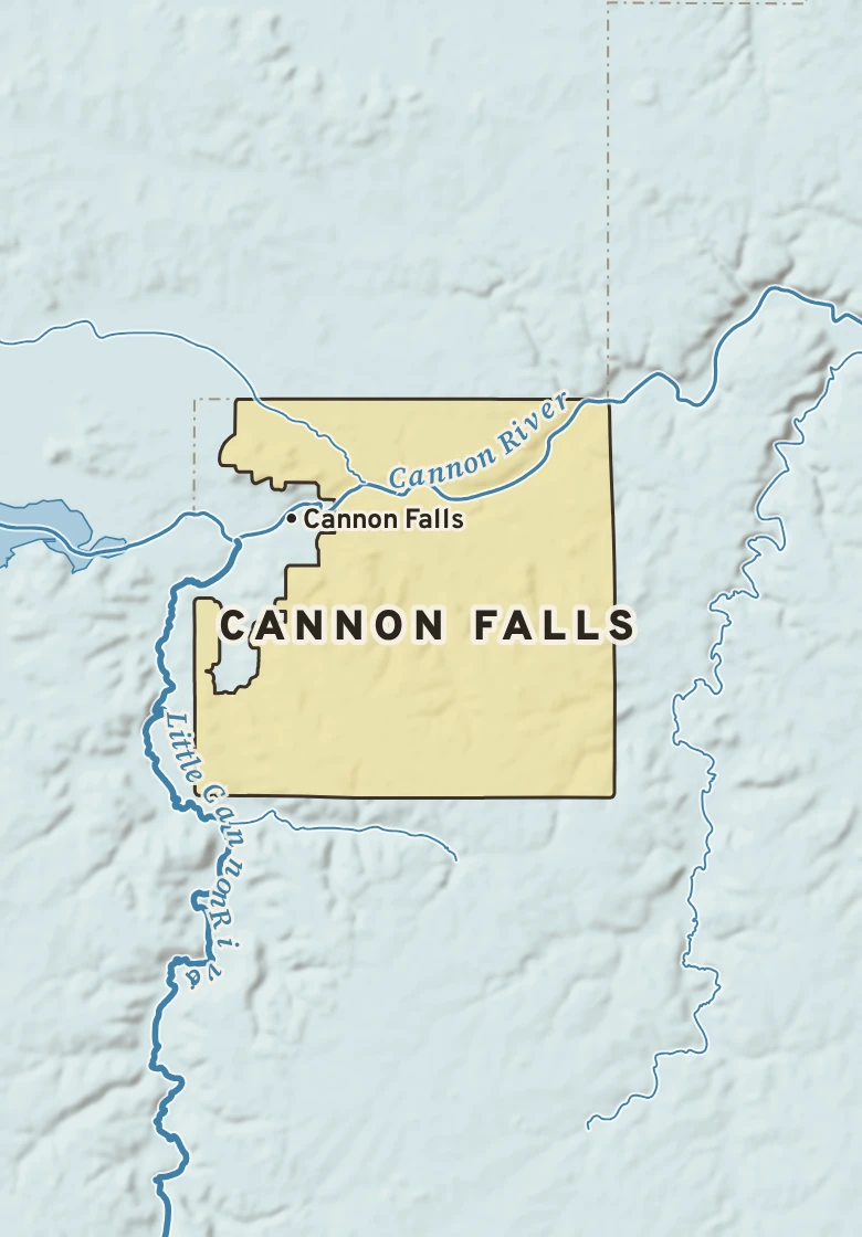 Atlas plate of Cannon Falls, Minnesota.