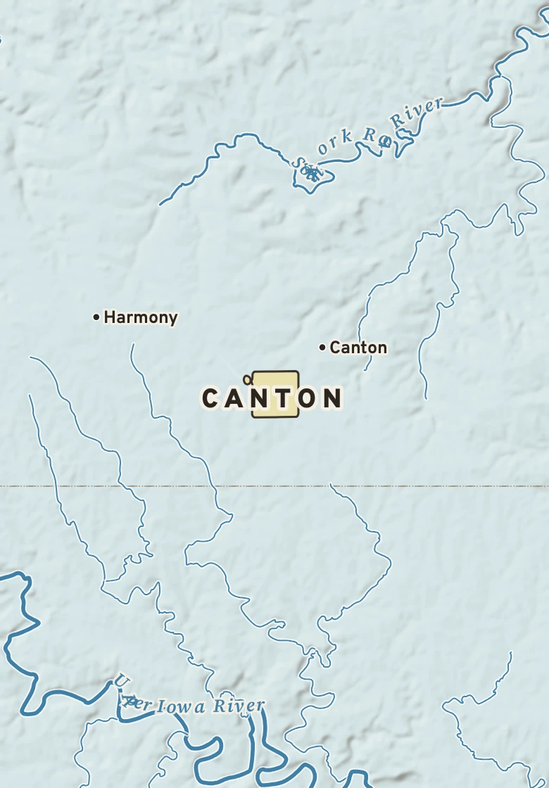 Atlas plate of Canton, Minnesota.
