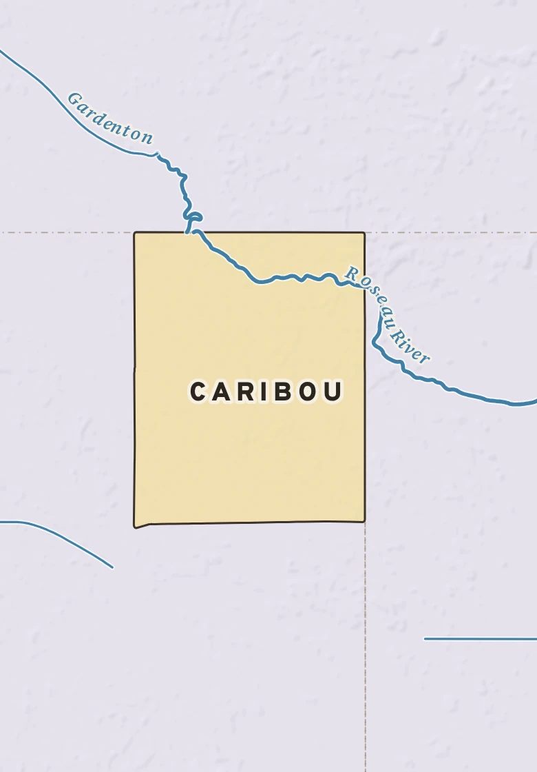 Atlas plate of Caribou, Minnesota.