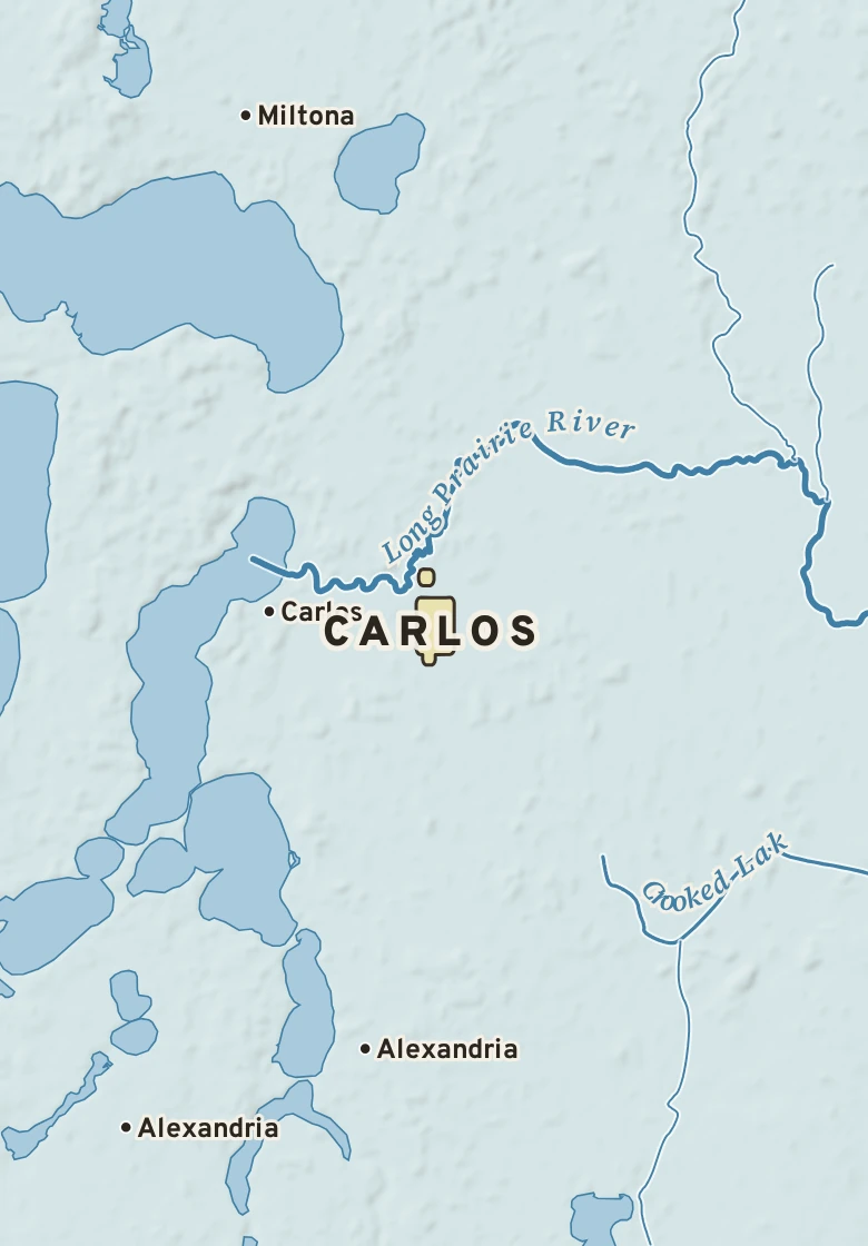 Atlas plate of Carlos, Minnesota.