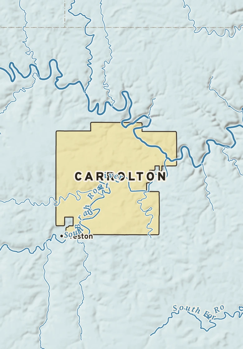 Atlas plate of Carrolton, Minnesota.