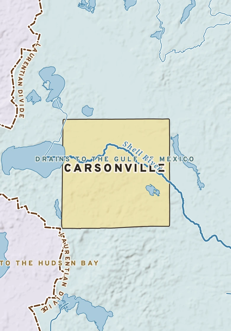 Atlas plate of Carsonville, Minnesota.