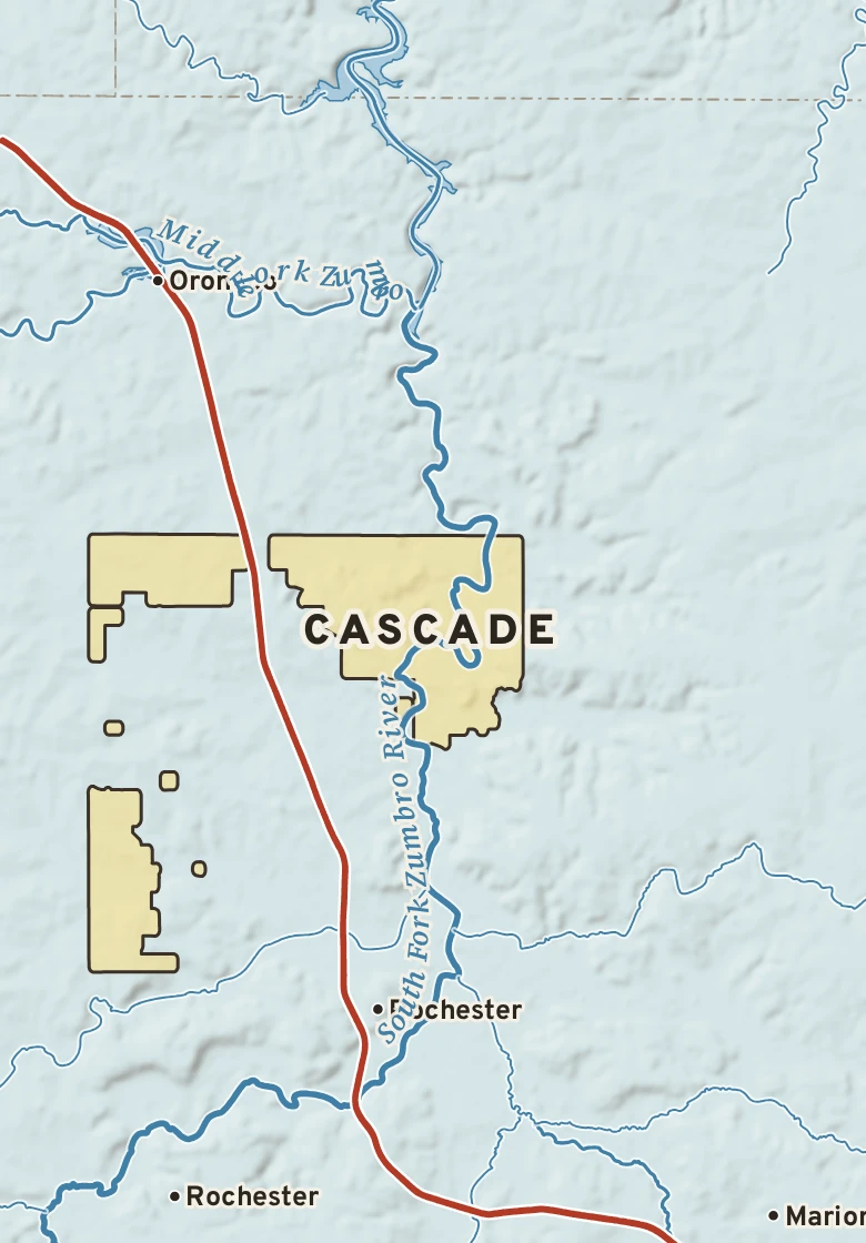 Atlas plate of Cascade, Minnesota.